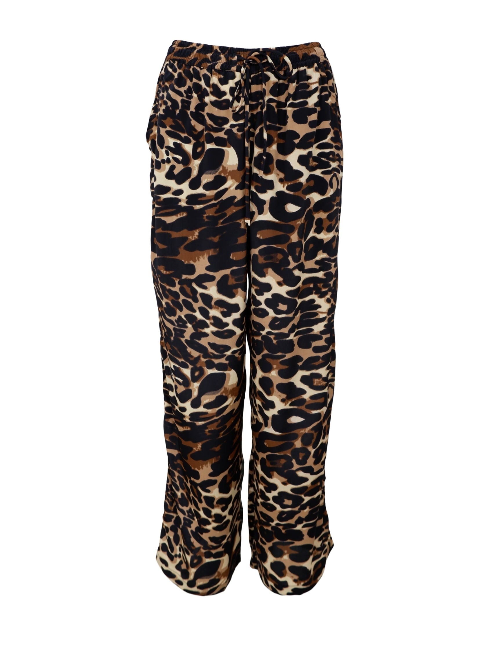 BCLUNA straight pant - Leopard - Black Colour
