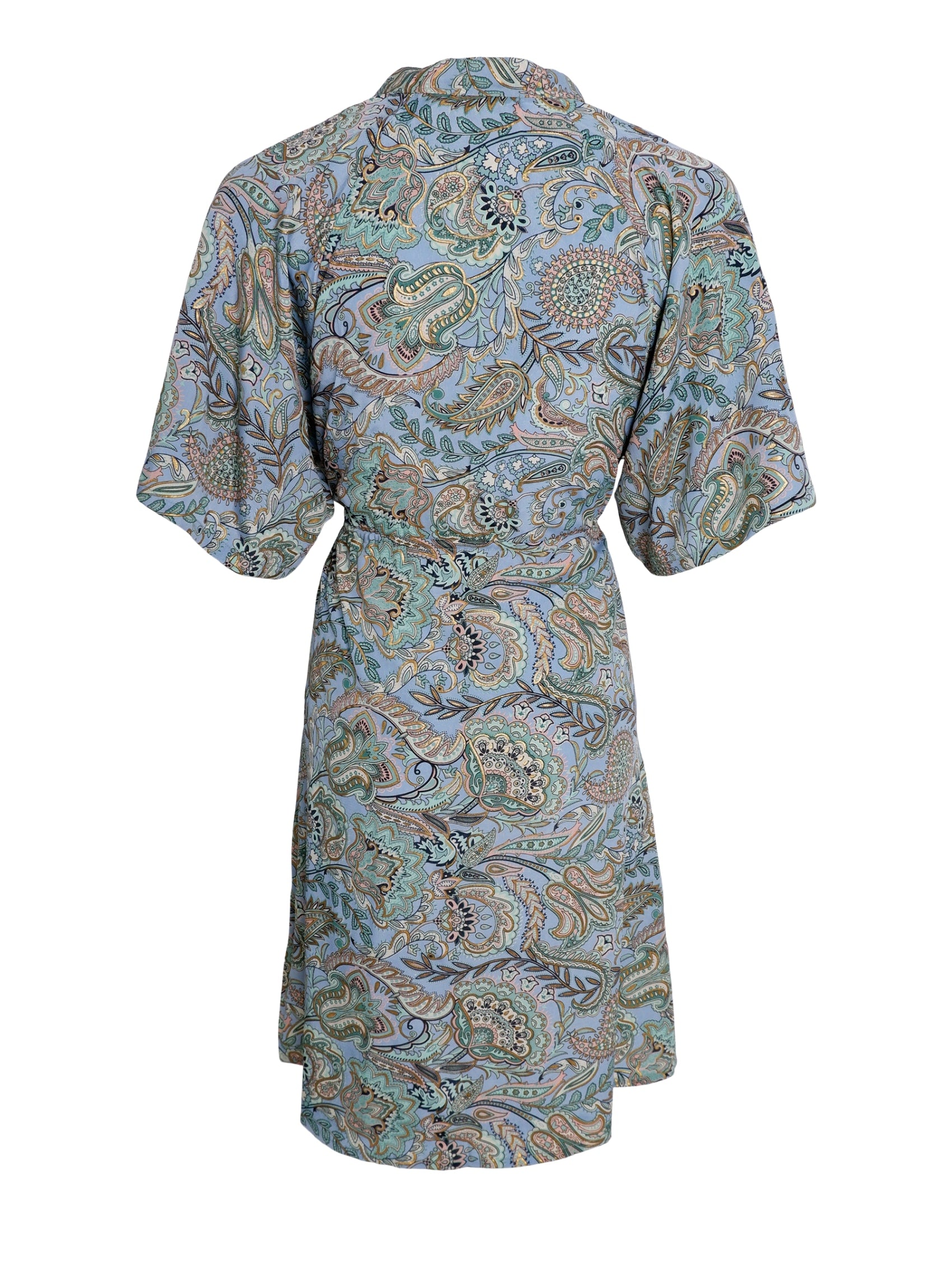 BCLUNA short raglan dress SS - Blue Garden - Black Colour