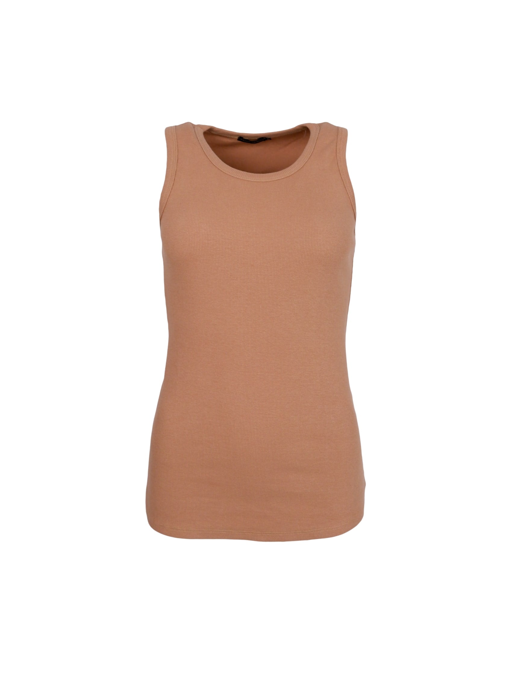 BCENA rib tank top - Frappe - Black Colour