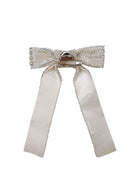 BCCAVARLY 2-in-1 bow brooch - White - Black Colour