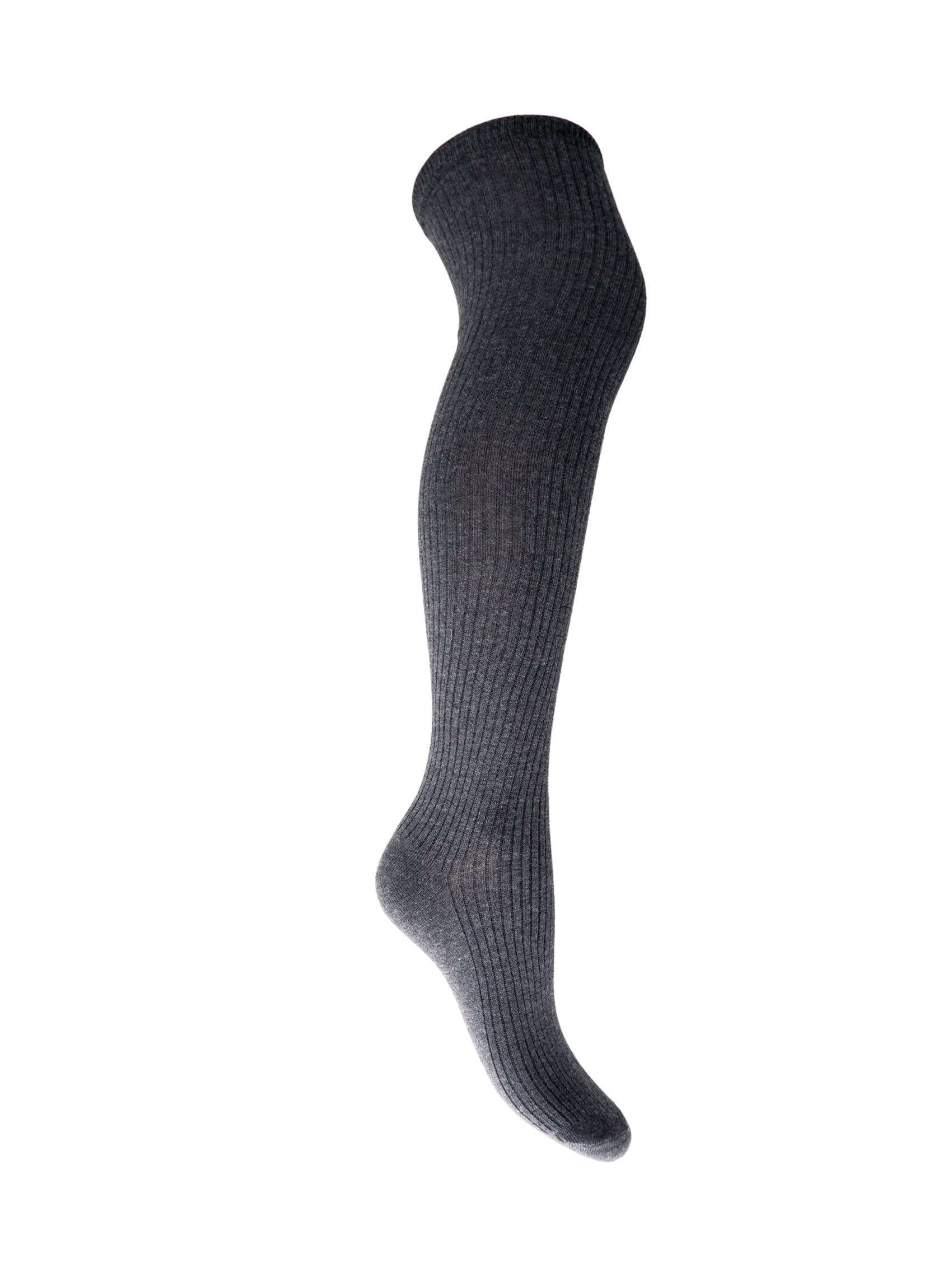 BCMALIKA kneehigh rib sock - Dk. Grey - Black Colour