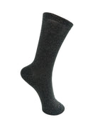 BCLurex sock - Dk. Grey Melange - Black Colour