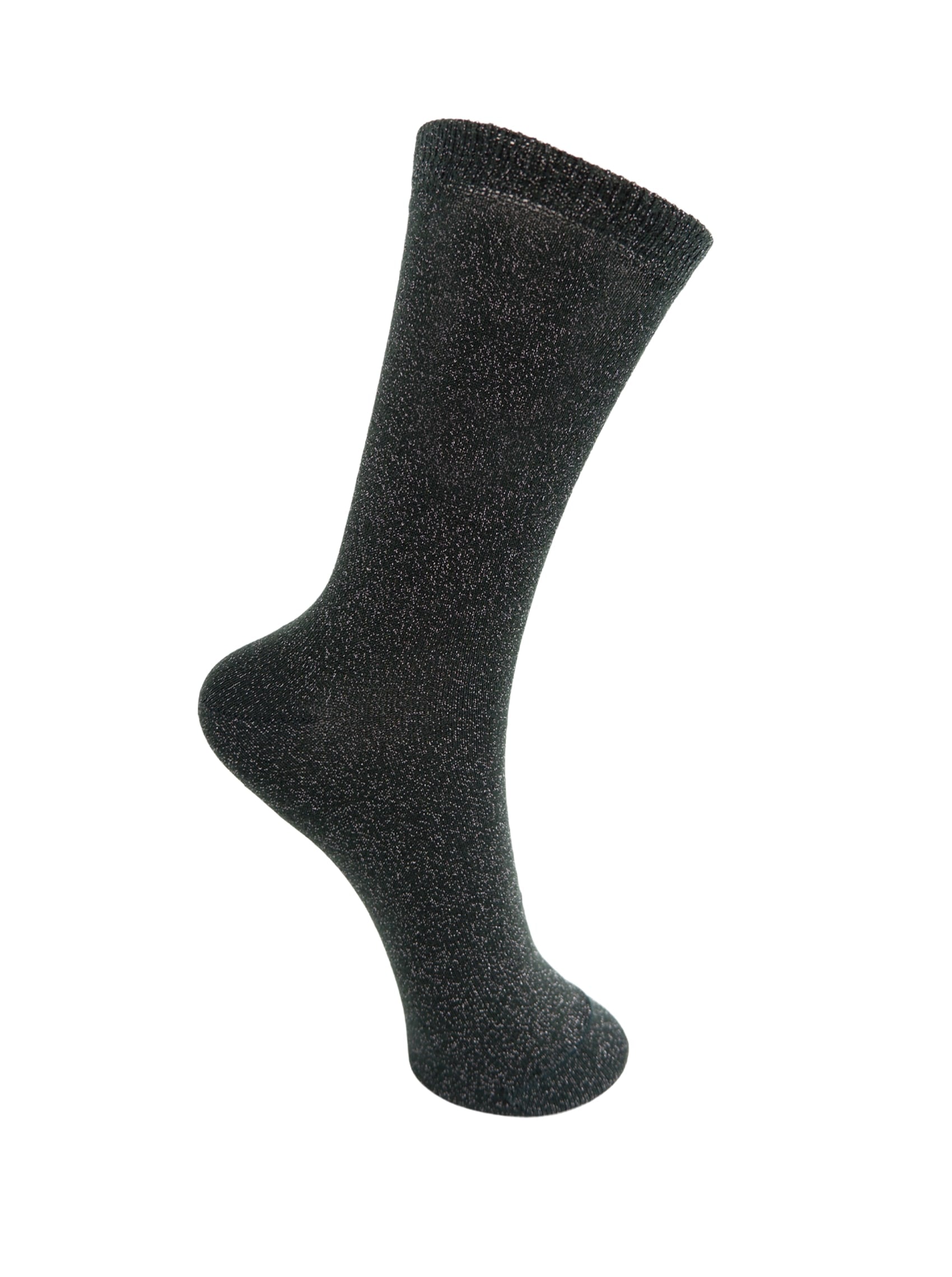 BCLurex sock - Dk. Grey Melange - Black Colour