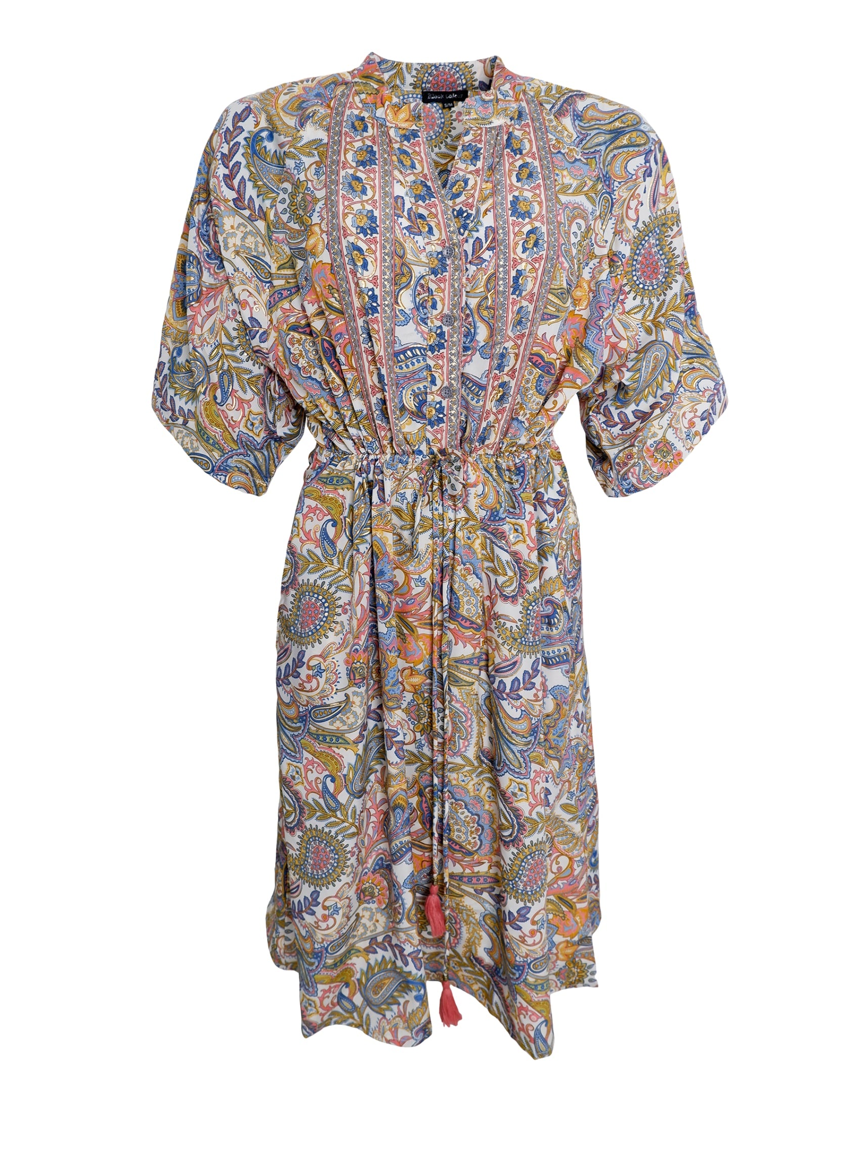 BCLUNA short raglan dress SS - Summer Garden - Black Colour