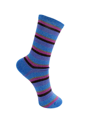 BCBRANDI striped sock - Blue Multi - Black Colour