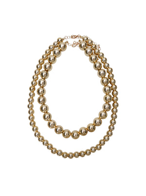 BCLINA 2-in-1 necklace - Gold Coloured - Black Colour