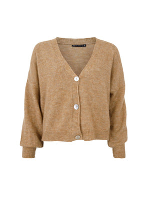 BCDELL heavy knit cardigan - Frappe - Black Colour