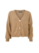 BCDELL heavy knit cardigan - Frappe - Black Colour