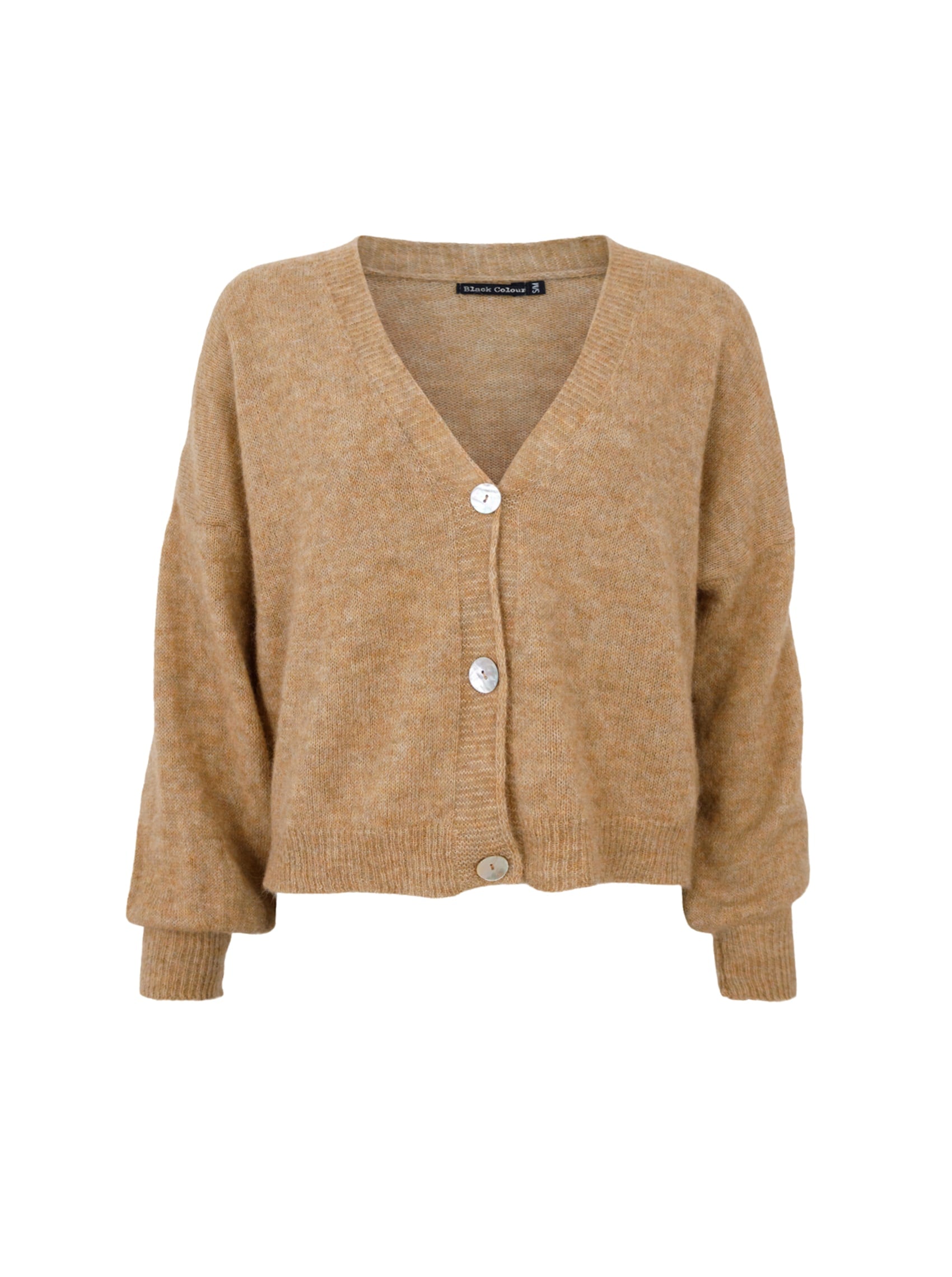 BCDELL heavy knit cardigan - Frappe - Black Colour