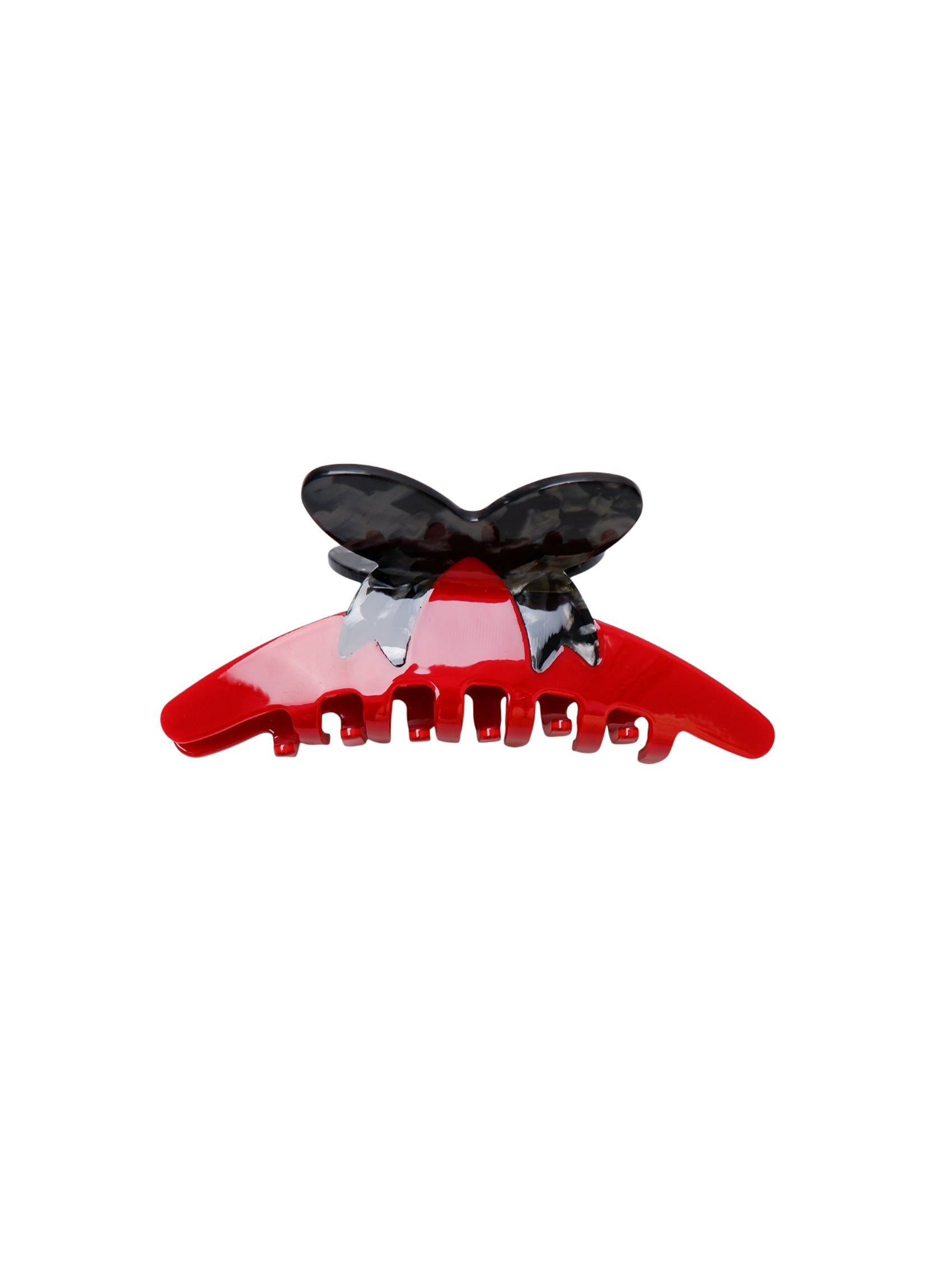 BCSIGRID bow hair claw - Red - Black Colour