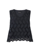 BCFREYA cut out lace top - Black - Black Colour