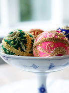 BCVELVET ball christmas ornament - Pink - Black Colour