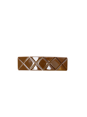 BCSVEA glossy barette - Coffee - Black Colour