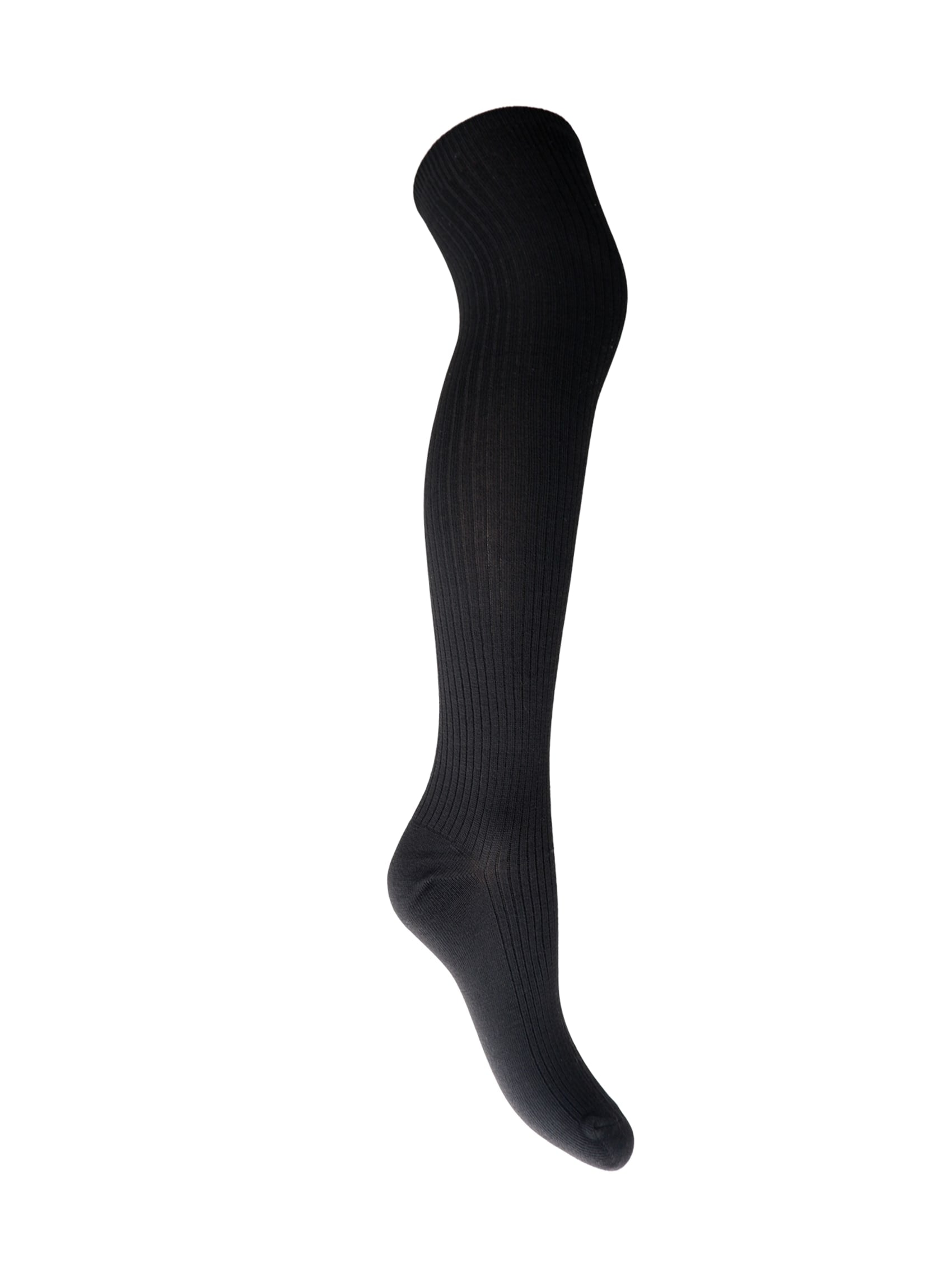 BCMALIKA kneehigh rib sock - Black - Black Colour