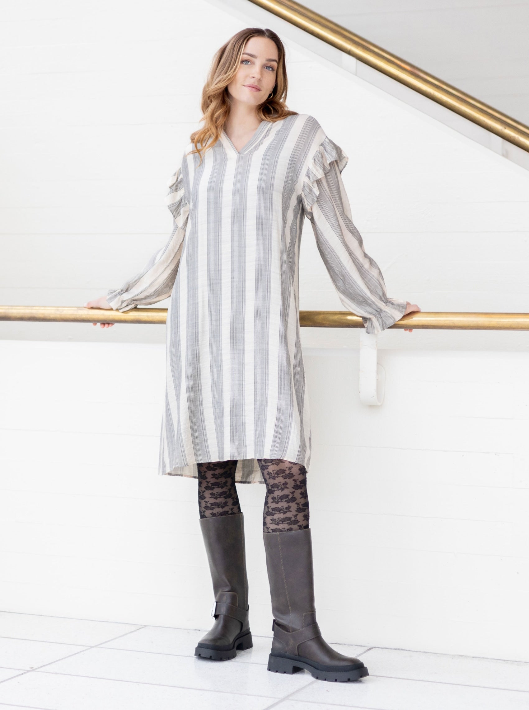 BCPROVENCE dress - Natural - Black Colour