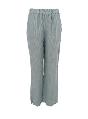 BCMELINA wide linen pant - Safari Green - Black Colour