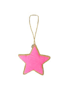 BCVELVET star christmas ornament - Pink - Black Colour