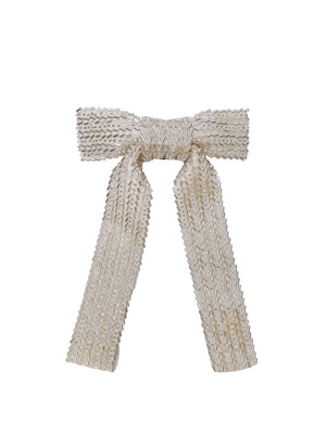 BCCAVARLY 2-in-1 bow brooch - White - Black Colour