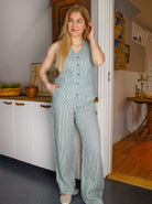 BCMELINA vest - Safari Green - Black Colour