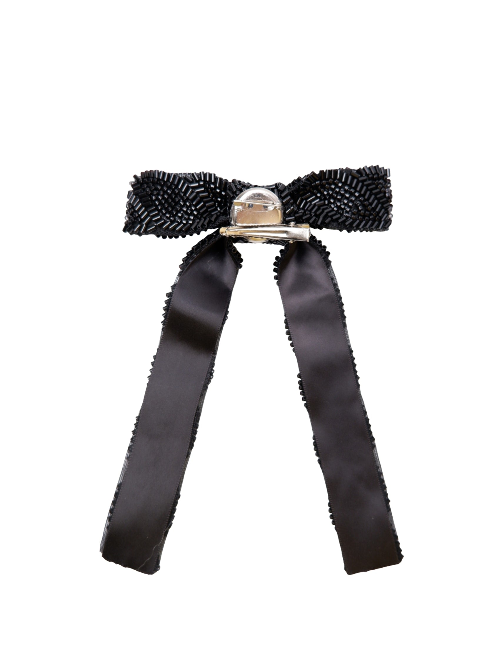 BCCAVARLY 2-in-1 bow brooch - Black - Black Colour