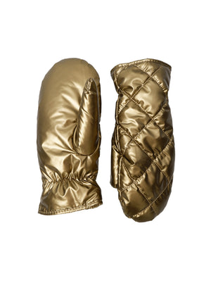 BCPALOMA quilted mittens - Golden Sand - Black Colour