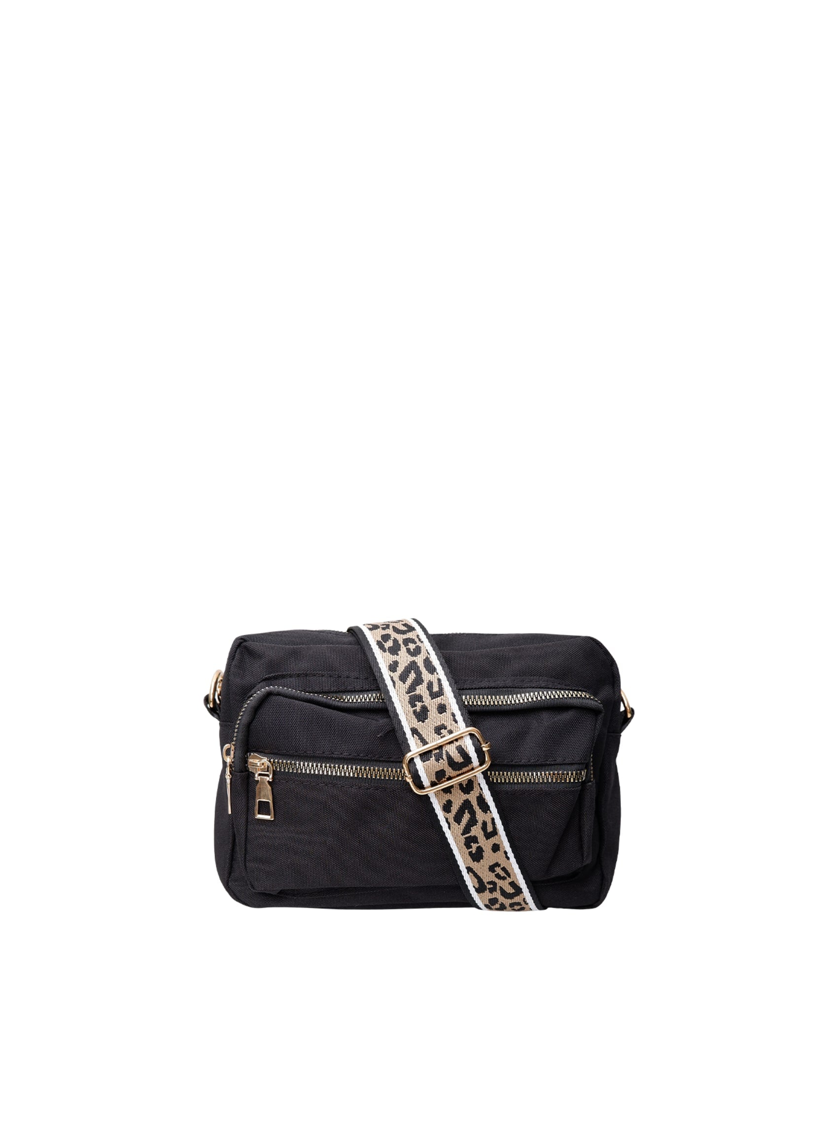 BCVANDA crossover bag - Black w. Leo. - Black Colour