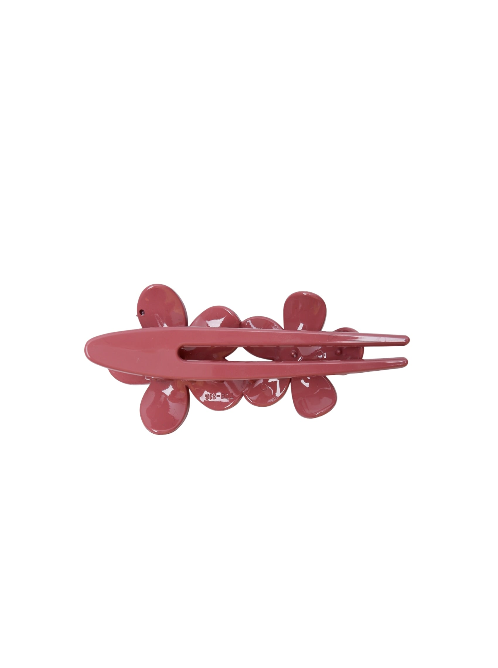 BCRENESMEE glossy hair claw - Dust Rose - Black Colour