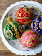 BCVELVET ball christmas ornament - Green - Black Colour