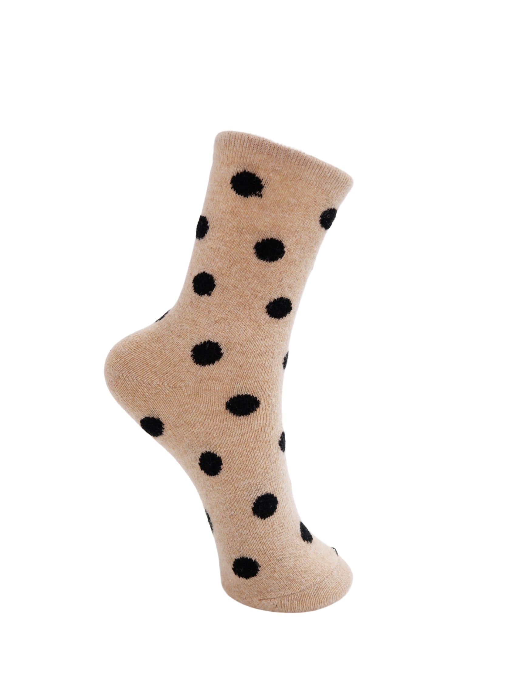 BCAMAYA wool sock - Frappe - Black Colour