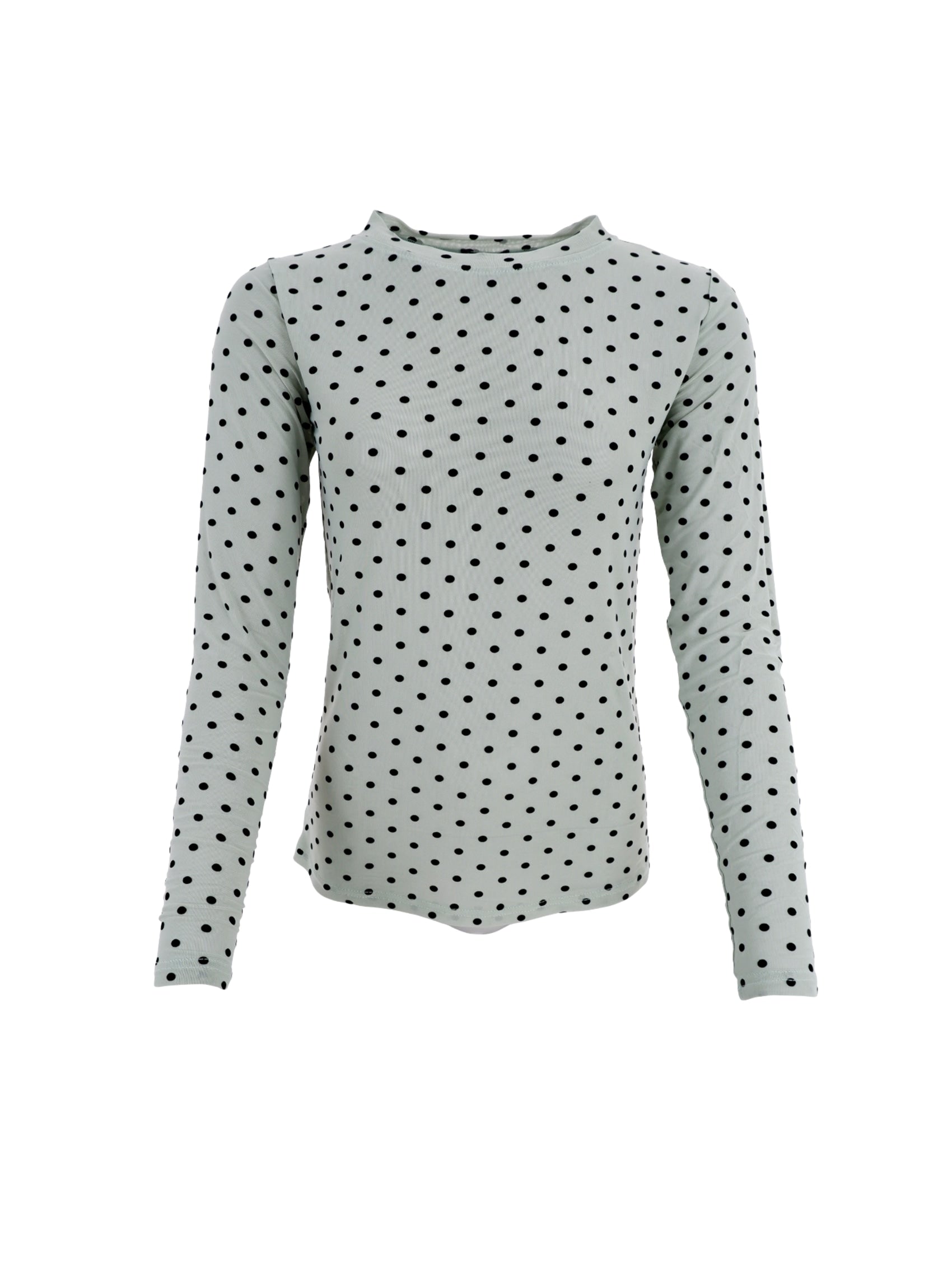 BCJENNIE dotted mesh blouse - Pastel Green - Black Colour