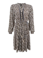 BCLUNA Rose boho short dress - Gold Grey - Black Colour