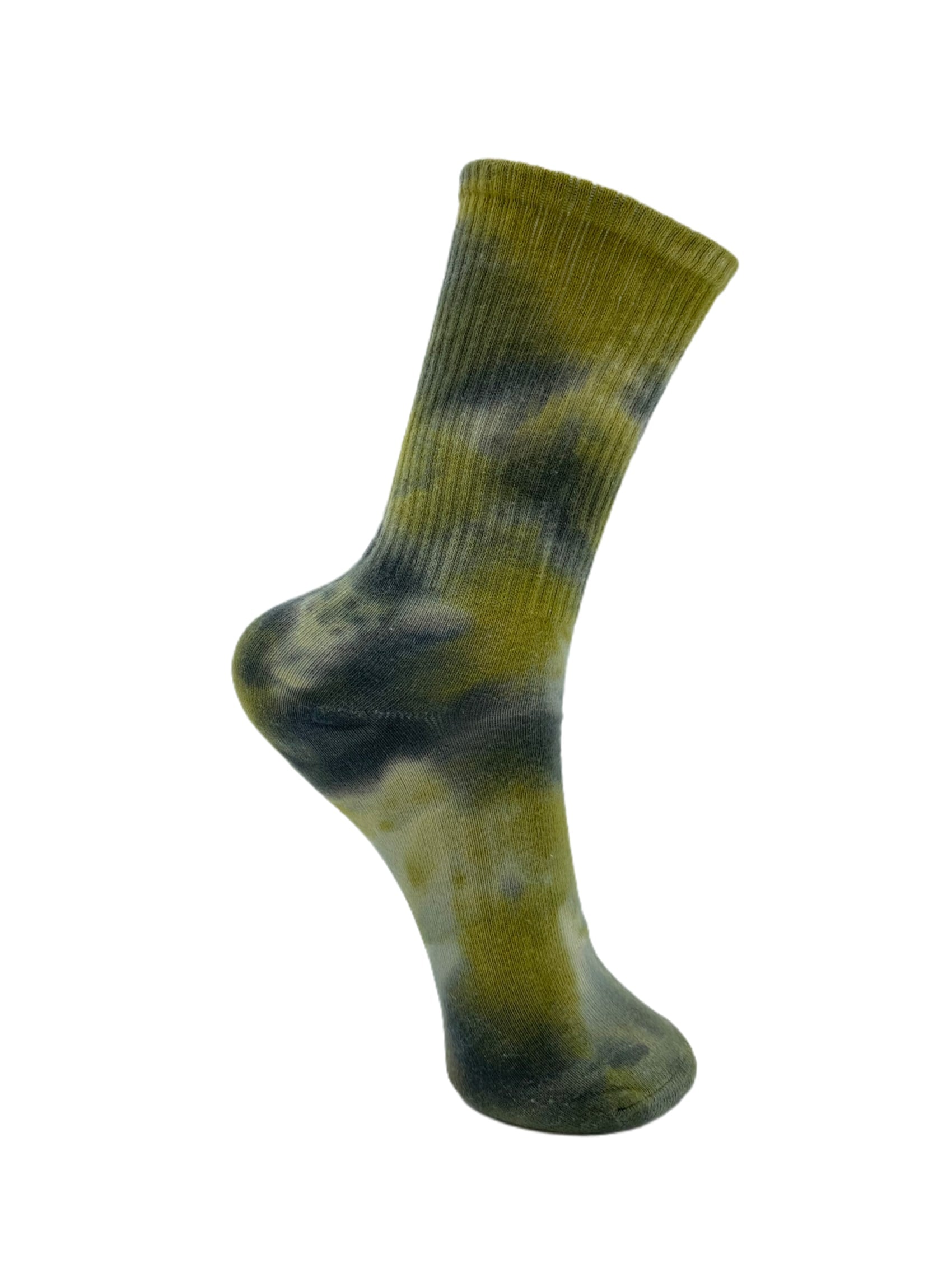 BCTOKYO tie dye sock - Olive Tie Dye - Black Colour