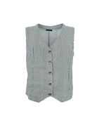 BCMELINA vest - Safari Green - Black Colour